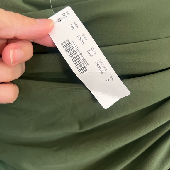 COPY - NWT J. CREW Ruched Bandeau One Piece Swimsuit Safari 8 Olive Green Strap… - Picture 10 of 16